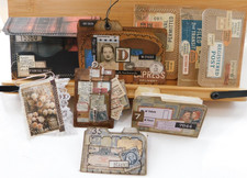 Junk Journal Ephemera Embellishment Add-on Handmade Set Vintage Style Set 6