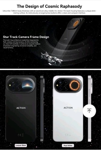 IIIF150 Action 15 Rugged 24+256GB 48MP IP68 5100mAh Dual Screen Android 15 Phone