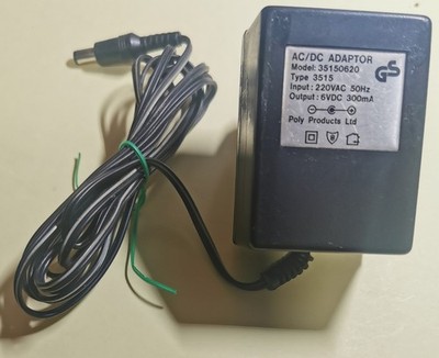 Netzteil AC/DC ADAPTOR 35150620 TYPE.3515 Output: 6V-300mA Original