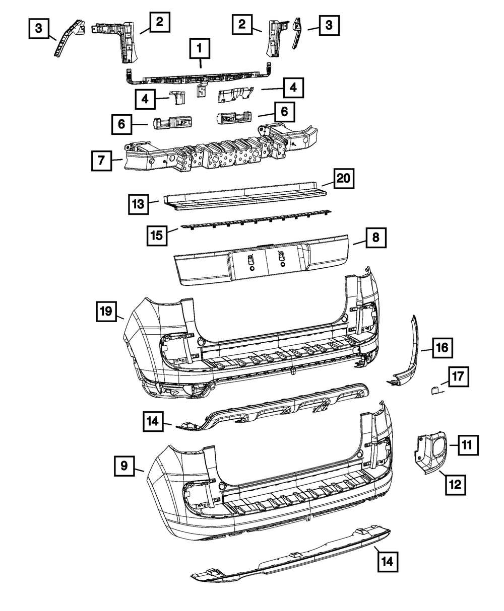 Genuine Mopar Rear Fascia Step Pad 5NE51TZZAA