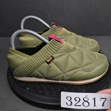 Teva ReEmber Moc Shoes Womens Size 7 Green Quilted Slip On Slippers Camp