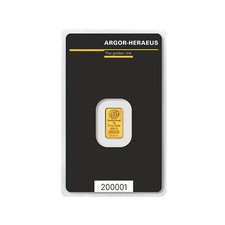 1 Gram Gold Bar Argor-Heraeus .9999 Fine Bullion 6484.14 per troy oz