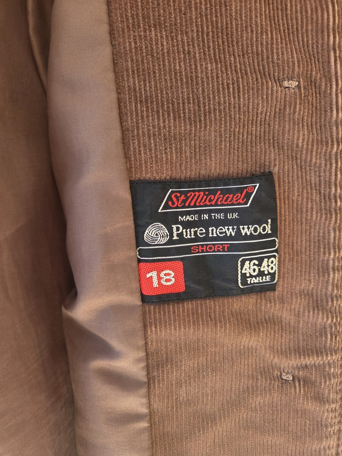 Vintage St Michael Wool Coat Brown Mid-Length Button Front image 7