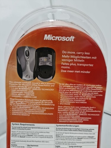 Microsoft Wireless Mouse Notebook Presenter 8000 Windows Vista Bluetooth USB PC - Picture 11 of 15