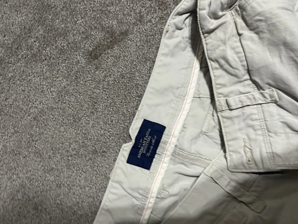 Pantalones Cortos American Eagle Mujer Beige Chino Elastizados Midi Talla 8 Sólidos Foto 2 de 4