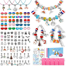 121Pcs Charm Bracelet Making Kit, DIY Bracelet Bead Jewelry Making Kit Crafts Ch