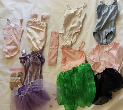 Pre-Owned Girls Dance Clothing Lot including Liatards  Tutus & Free Gift (LS)