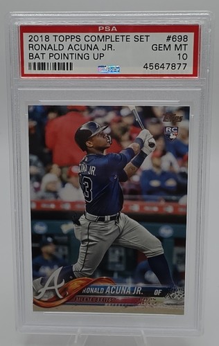 2018 Topps Ronald Acuna Jr. RC Bat Pointing Up PSA 10 Atlanta Braves