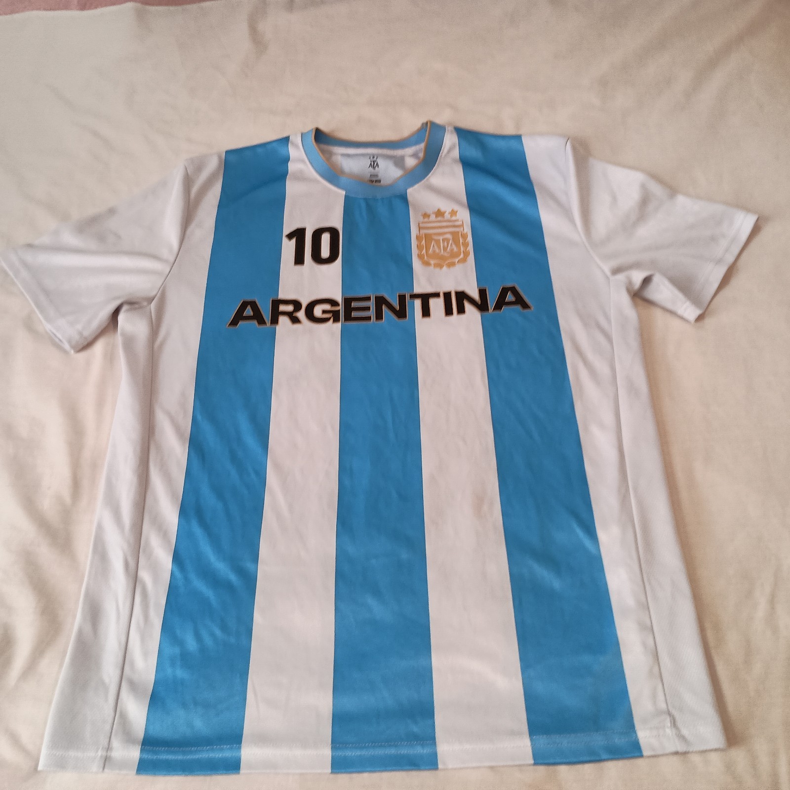 Lionel Messi #10 Jersey Argentina Football Soccer World Cup Size L