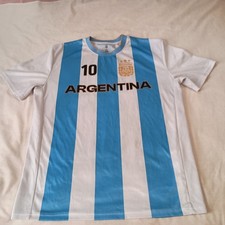 Lionel Messi #10 Jersey Argentina Football Soccer World Cup Size L