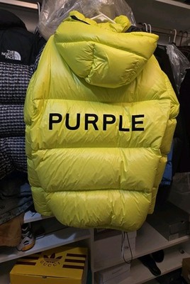  % AUTHENTIC Purple Brand Puffer Down Jacke/Coat Mens Size Large   