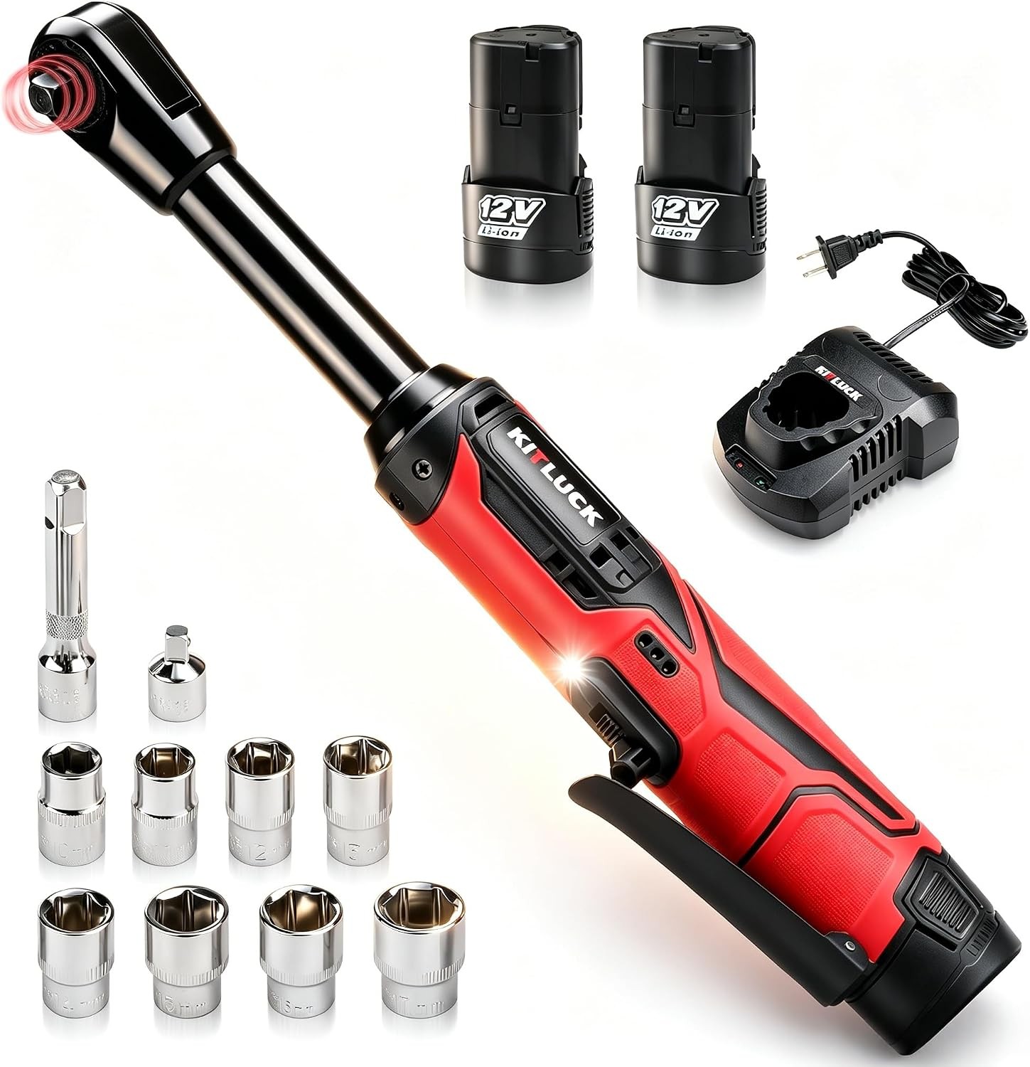 Cordless Electric Ratchet Wrench Set 3/8