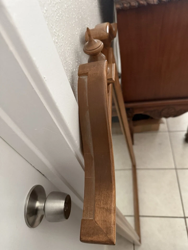 Vintage Ethan Allen Solid Wood Mirror Heirloom Collection 3 Ft 8”H W/ Hanger - Image 3 of 4