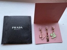 Prada Charm Accessories for Keyring Pendant Bracelet Charms Set Of 3 NEW