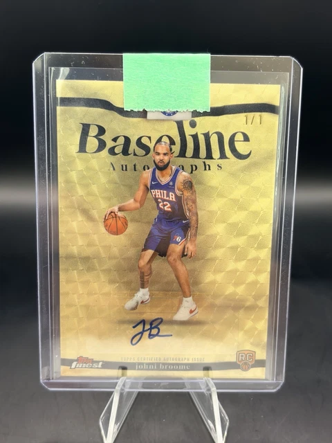 2025-26 Topps Finest Johni Broome Autograph Superfractor Baseline 1/1 Sixers RC