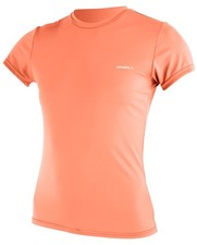 O'Neill Women's Basic Skins SS Rashguard - Light Grapefruit - New