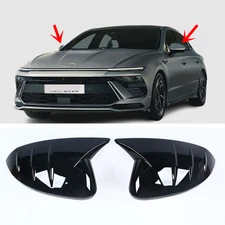 For Hyundai Sonata 2024 2025 Black Side Mirrors Rearview Trim Cover 2pcs