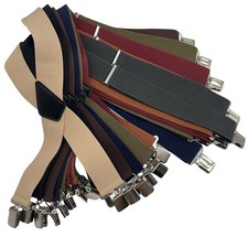 X-shaped 5CM Adult Mens Trousers Suspenders Elastic Braces Heavy Duty 11 Colours