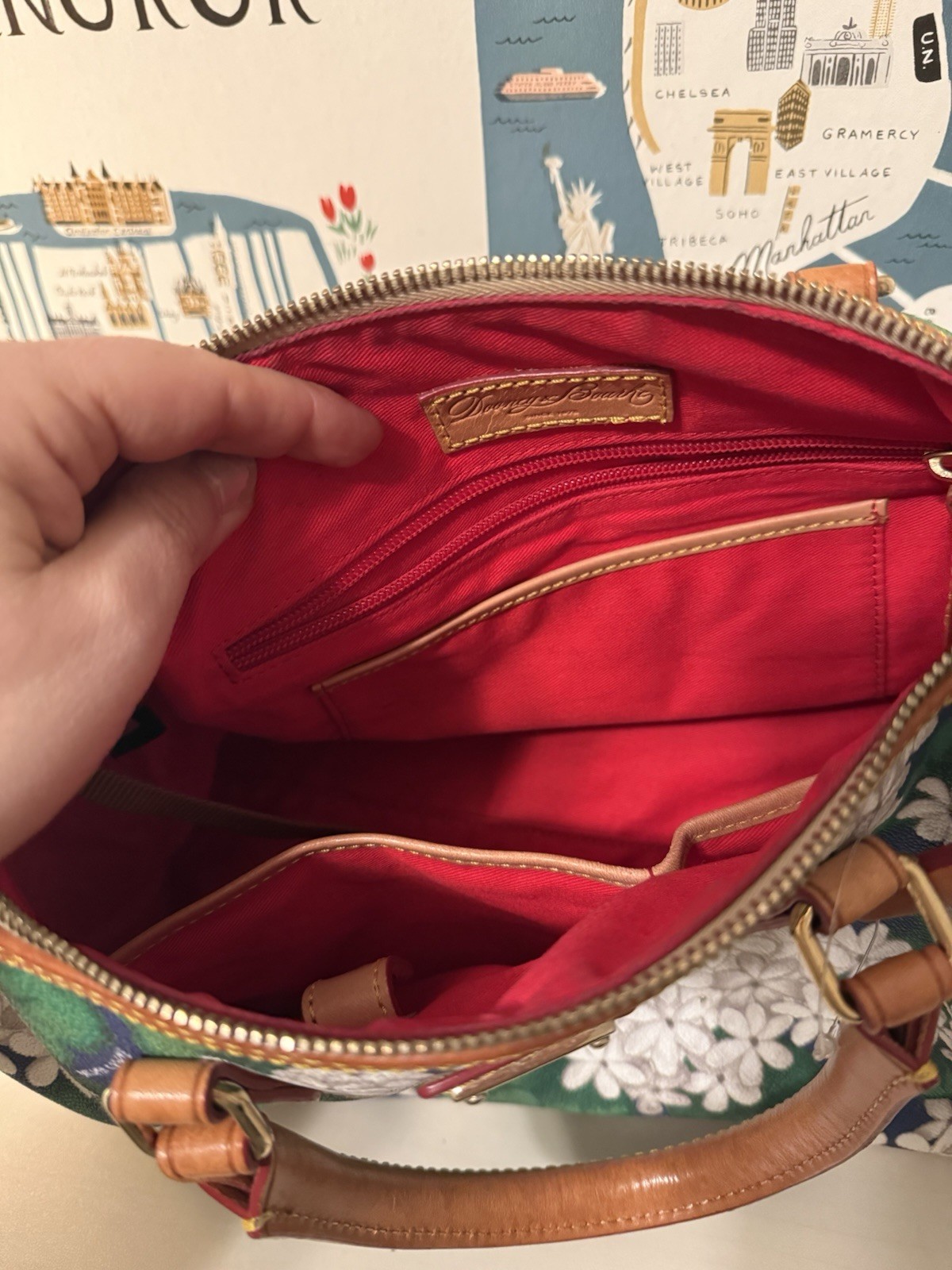 Dooney Bourke Hydrangea Monogram Shopper Women's … - image 6