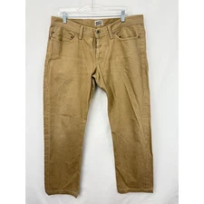 Naked Famous Jeans Mens Brown Weird Guy Selvedge Chino Denim Button Fly Size 36
