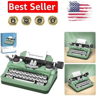 Charming 223-Piece Retro Typewriter Building Blocks Kit for Home Decor