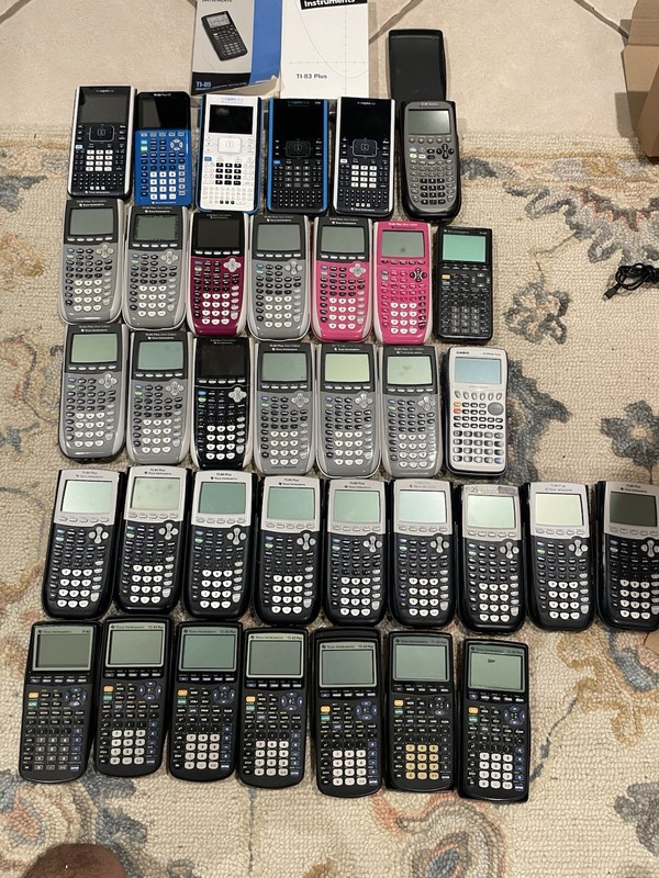 texas instruments ti-84 plus (23) TI-nspire x (5)TI-83(7) TI-85 Qty Lot 36 Units