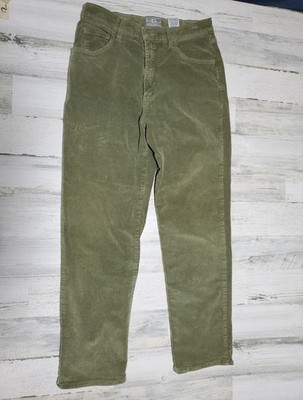 Vintage French Dressing Women's Corduroy Stretch Pants Sz 12 Green Made Canada