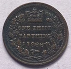 1866 Victoria Farthing — photo from another recent sale
