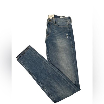FRAME DENIM Le Skinny de Jeanne Forever Karlie Distressed Jeans Sz 27 Inseam 30