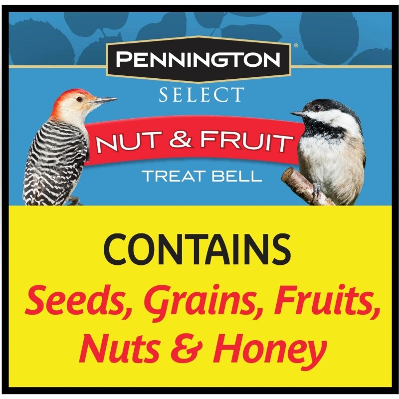 (2 pack) Pennington Nut and Fruit Treat Bell, Wild Bird Feed and Seed, 15 oz.