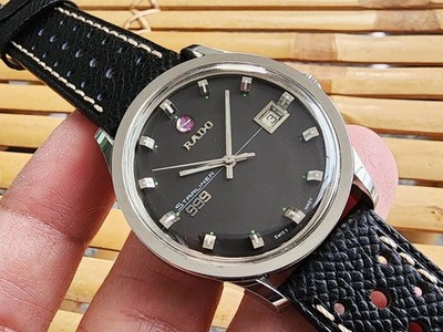 RADO STARLINER 999 AUTOMATIC DATE SWISS MADE STAINLESS STEEL VINTAGE MATT BLACK