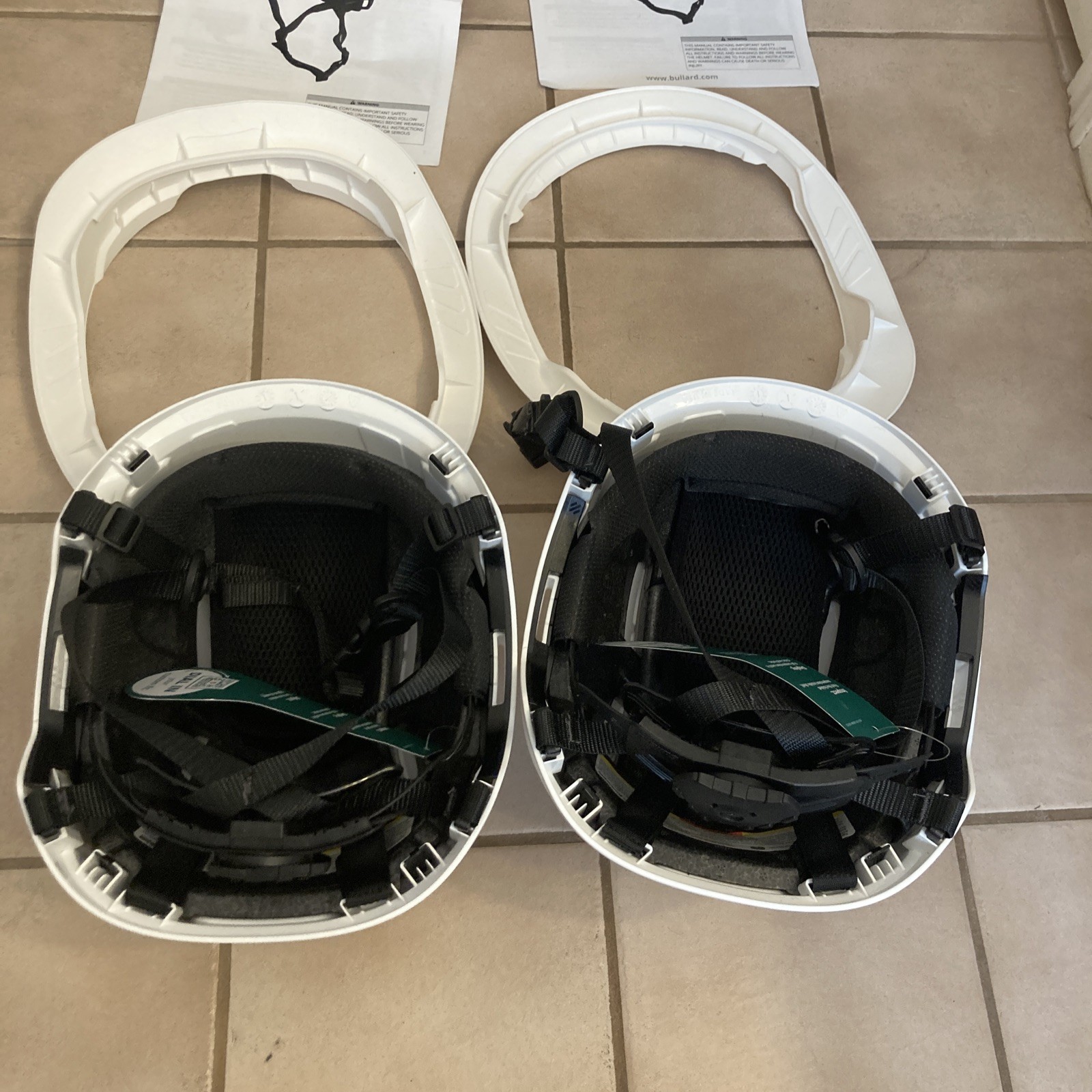 Set of 2 Bullard Vented Helmet Class E Hard Hat Type II + with Flex Brim READ