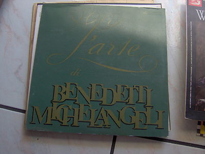 LP L'ARTE DI BENEDETTI MICHELANGELI ITALY 1962 GATEFOLD EX+++