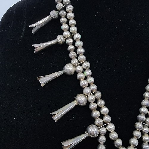 Vintage Signed Hoskie Yazzie 1955 Navajo Squash Blossom Necklace - 第 3/15 張圖片