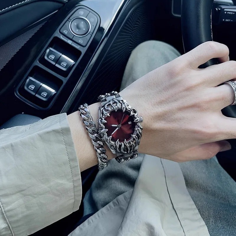 claw alabaster Y2K retro style European American watches Alien