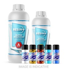 Kit resina epossidica bicomponente trasparente per legno nautica gioielli bijoux