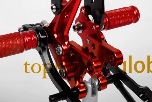For Suzuki SV650 SV650S 1999-2009 Red&Black CNC Rearsets Foot pegs Rear set - Bild 3 von 4