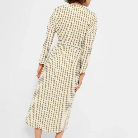 Tuckernuck Bex Midi платье XXL новый океан спрей Geo печати летучая мышь рукав ретро - Изображение 2 из 4