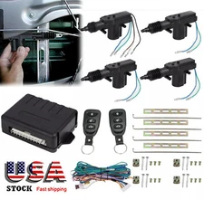 Keyless Entry Car Alarm System Universal Lock Door Actuators Remote Control Kit