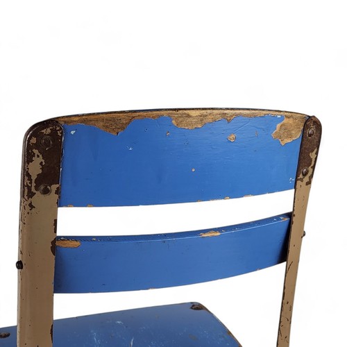 American Seating Co Envoy Azul Vintage No. Silla escolar 11 jardín de infantes - Imagen 17 de 17