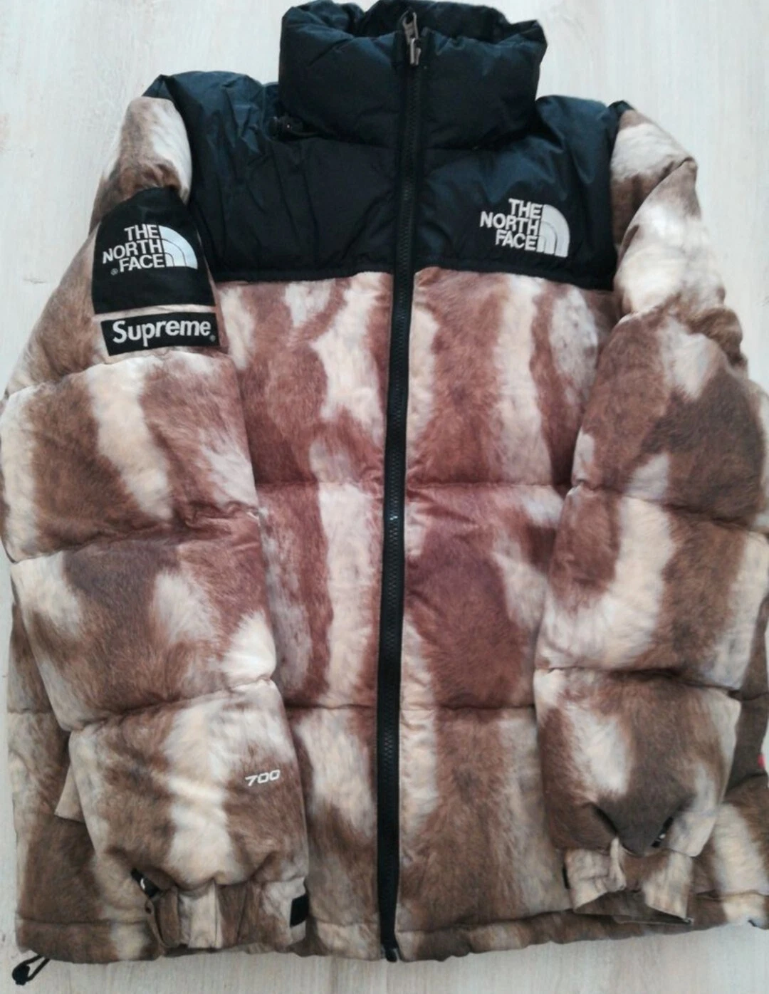 Rare Supreme x The North Face Fur Nuptse gilet L grande veste 700 remplissage oie