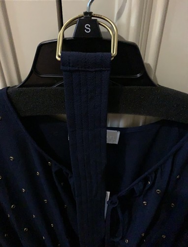 Michael Korss Grommeted Crepe Midi Dress True Navy Size Small, Uk Size 10-12 NWT - Picture 6 of 12