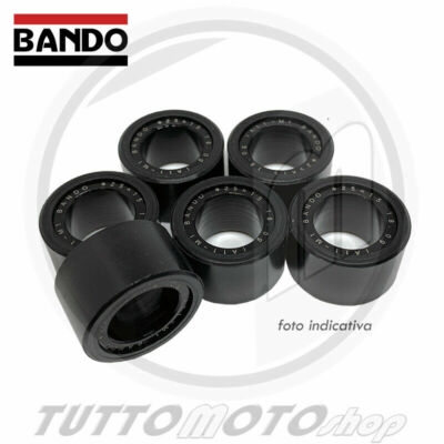 Kit 6 Rulli Alleggeriti E Cinghia Trasmissione Per Honda SH 300 (2007-2019) | Bando, Diametro 23mm