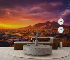 3D Mountain Building Landscape Self-adhesive Removable Wallpaper Murals Wall 22