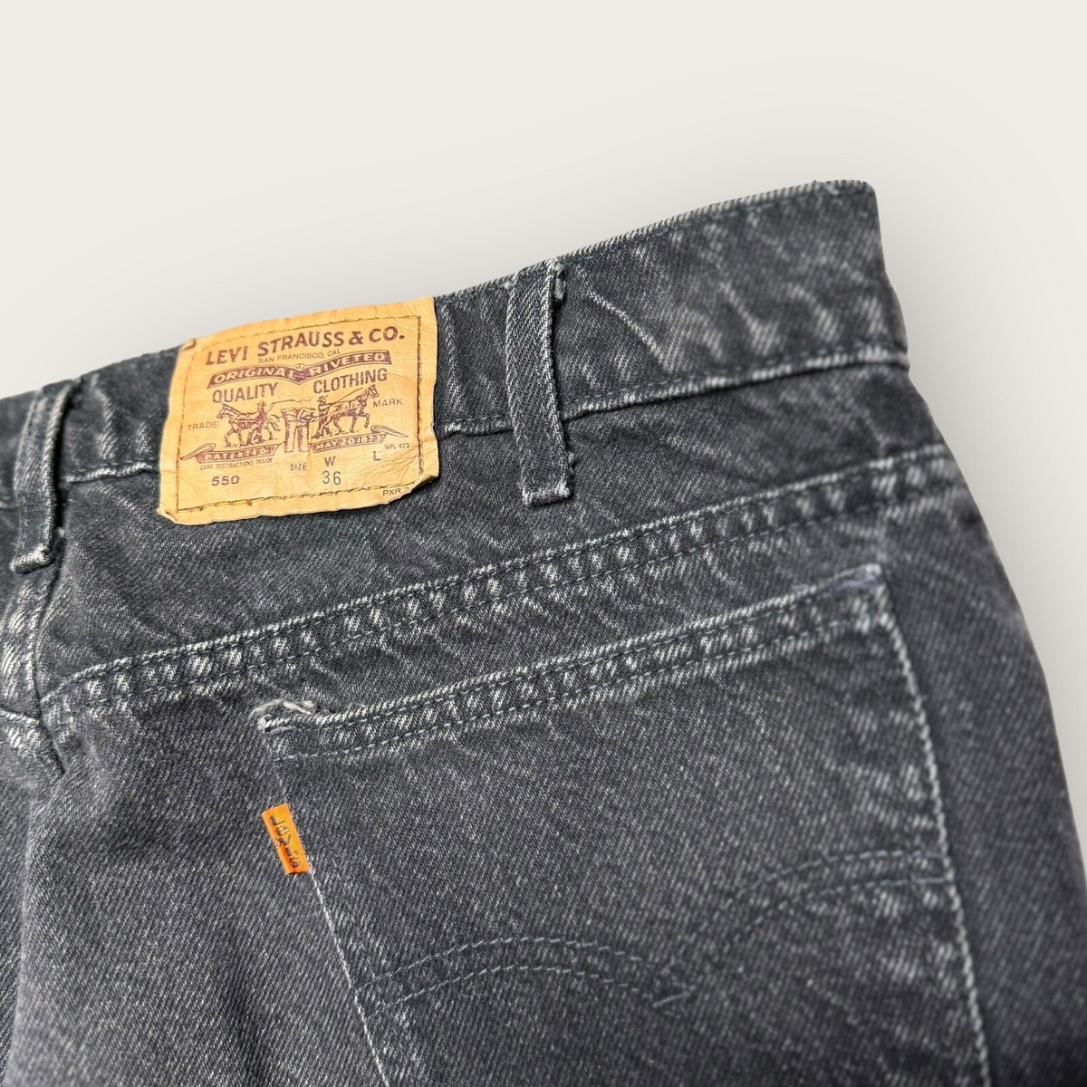 Vintage Levis 550 Jeans Mens 36 x 27 Black Relax Straight Vintage Levis 550 Jeans Mens 36 x 27 Black Relax Straight
