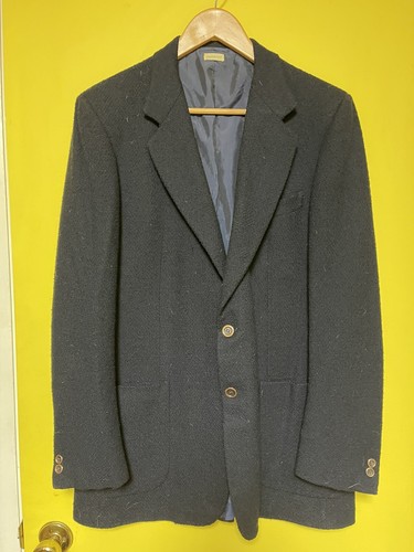 Brioni, (BRIONI) Italia Giacca Tuta Uomo 42 Grande Lana Nera Bottoni Metallo VINTAGE anni 60?