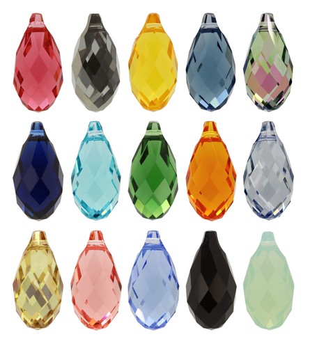 Pendentif briolette Superior PRIMERO 6010 * différentes couleurs & tailles - Photo 1/40