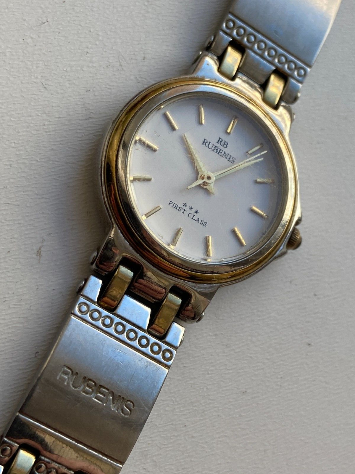 RUBENIS WIRSTWatch QWARTZ SWISS AU FIRST Vintage CLASS MICRONS RARE 10 RB  Women - vintagewatches.pk