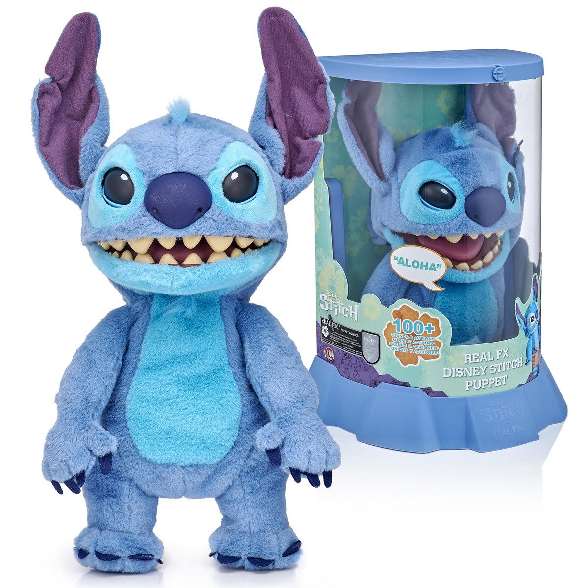 リアルFX スティッチ パペット人形 ぬいぐるみ Real FX リ h2EZ RealFX Disney Stitch Interactive Toy 100 Actions Sounds