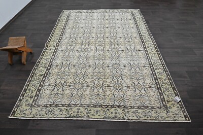 Oushak Türkisch Vintage Teppich 6x9 Kelim Rug Anatolisch Handarbeit Boho Deko...